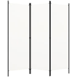 Paravento a 3 Pannelli, Pannelli Divisori Bianco Crema 150x180 cm Vidaxl