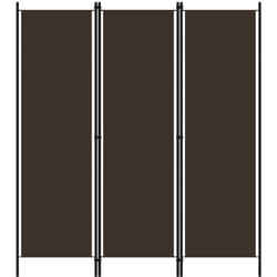 Paravento 3 Pannelli, Pannelli Divisori Marrone 150x180 cm Vidaxl