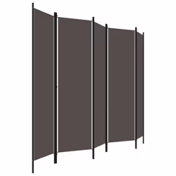 Paravento a 5 Pannelli Antracite 250x180 cmcod mxl 73075 - Vista aggiuntiva 3
