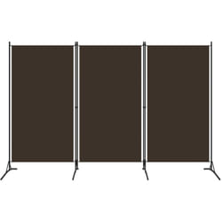 Paravento a 3 Pannelli, Pannelli Divisori Marrone 260x180 cm Vidaxl