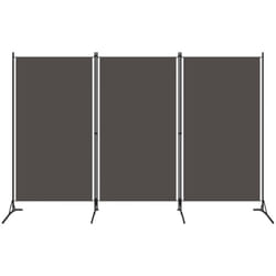 Paravento a 3 Pannelli, Pannelli Divisori Antracite 260x180 cm Vidaxl