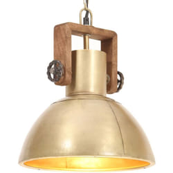 Lampada a Sospensione Industriale 25 W Ottone Rotonda 30 cm E27 vidaXL