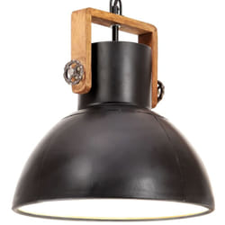 Lampada a Sospensione Industriale 25 w Nera Rotonda 30 cm E27 Vidaxl 559784