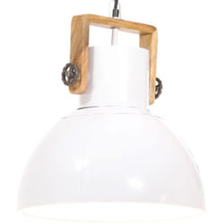 Lampada a Sospensione Industriale 25 w Bianca Rotonda 40 cm E27 Vidaxl 95899