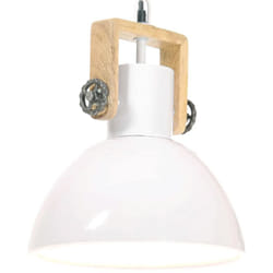Lampada a Sospensione Industriale 25 w Bianca Rotonda 30 cm E27 Vidaxl