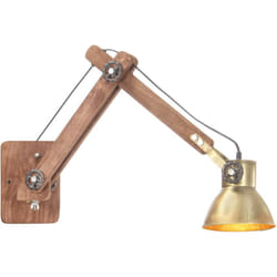 Lampada da Parete Stile Industriale Ottone Rotonda E27 Vidaxl 49852