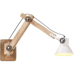 Lampada da Parete Stile Industriale Bianca Rotonda E27 vidaXL