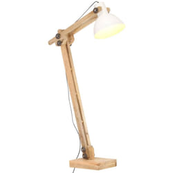 Vidaxl - Lampada da Pavimento Bianca in Legno Massello di Mango E27
