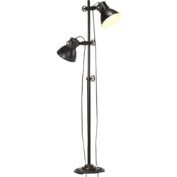Vidaxl - Lampada da Pavimento con 2 Paralumi Nera E27 in Ghisa 35692