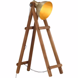 Illuminate il vostro spazio abitativo con questa lampada da terra in legno! Questa lampada presenta un design vintage alla mo ...