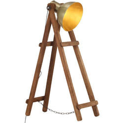 Vidaxl - Lampada da Pavimento Ottone E27 in Legno Massello di Mango 27718