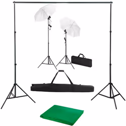 Questo kit da studio, composto da set luci e fondale fotografico, è ideale per la fotografia in studio o sul posto. Questo ki ...