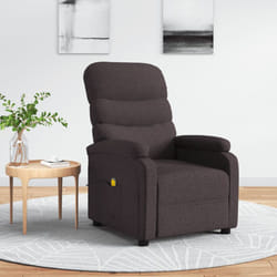 Vidaxl - Poltrona Massaggiante Marrone Scuro in Tessuto 518637