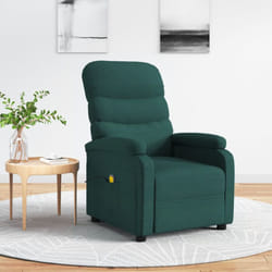 Vidaxl - Poltrona Massaggiante Verde Scuro in Tessuto 648655
