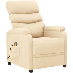 Vidaxl - Poltrona Massaggiante, Poltrone relax Crema in Tessuto