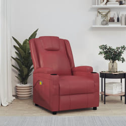 Vidaxl - Poltrona Massaggiante Rosso Vino in Similpelle