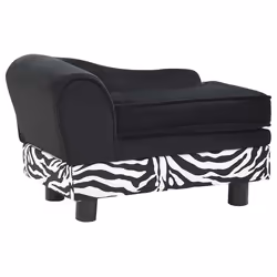 vidaXL Divano per Cani Nero 57x34x36 cm in Peluche - Vista aggiuntiva 2