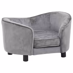 vidaXL Divano per Cani Grigio 69x49x40 cm in Peluche - Vista aggiuntiva 2