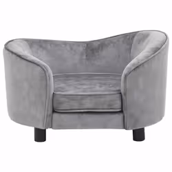 vidaXL Divano per Cani Grigio 69x49x40 cm in Peluche - Vista aggiuntiva 3