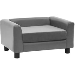 Divano per Cani Grigio 60x43x30 cm in Peluche e Similpelle Vidaxl 319549