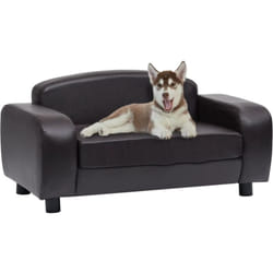 Vidaxl - Divano per Cani Marrone 80x50x40 cm in Similpelle 797966