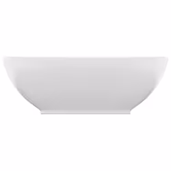vidaXL Lavandino Lusso Ovale Bianco Opaco 40x33 cm in Ceramica - Vista aggiuntiva 3