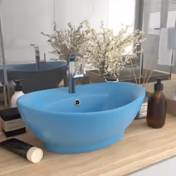 Il nostro lavabo di forma ovale, realizzato in ceramica di alta qualità, è un'aggiunta elegante a qualsiasi bagno, stanza dei ...