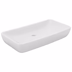 vidaXL Lavandino Luxury Rettangolare Bianco Opaco 71x38cm Ceramica - Vista aggiuntiva 2