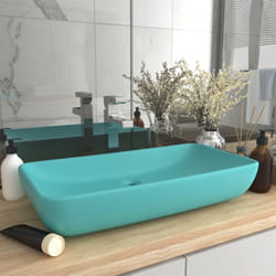 Vidaxl - Lavandino, Lavabo Lusso Rettangolare Verde Chiaro Opaco 71x38 cm Ceramica 7565