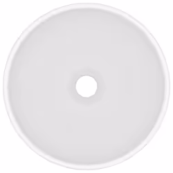 vidaXL Lavandino Lusso Rotondo Bianco Opaco 32,5x14 cm in Ceramica - Vista aggiuntiva 3