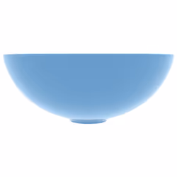 vidaXL Lavandino da Bagno in Ceramica Azzurro Rotondo - Vista aggiuntiva 3