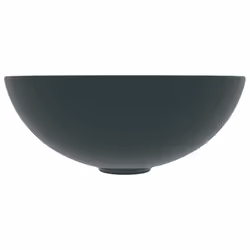 vidaXL Lavandino da Bagno in Ceramica Verde Scuro Rotondo - Vista aggiuntiva 3
