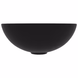 vidaXL Lavandino da Bagno in Ceramica Nero Opaco Rotondo - Vista aggiuntiva 3