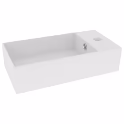 vidaXL Lavandino con Troppopieno in Ceramica Bianco Opaco - Vista aggiuntiva 2