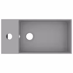 vidaXL Lavandino con Troppopieno in Ceramica Grigio Chiaro - Vista aggiuntiva 3