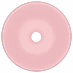 vidaXL Lavandino Lusso Rotondo Rosa Opaco 40x15 cm in Ceramica - Vista aggiuntiva 3