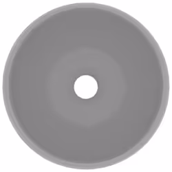 vidaXL Lavandino Lusso Rotondo Grigio Chiaro Opaco 40x15cm in Ceramica - Vista aggiuntiva 3