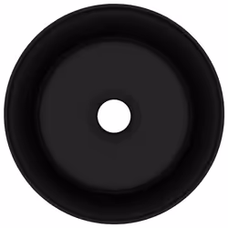 vidaXL Lavandino Lusso Rotondo Nero Opaco 40x15 cm in Ceramica - Vista aggiuntiva 3