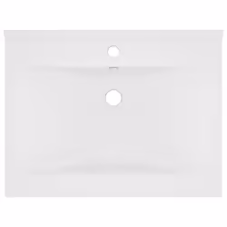 vidaXL Lavandino con Foro Rubinetto Bianco Opaco 60x46 cm in Ceramica - Vista aggiuntiva 3
