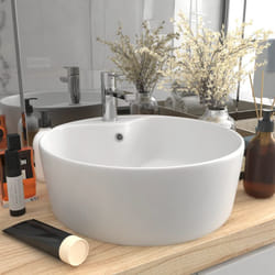 Vidaxl - Lavabo, Lavandino con Troppopieno Bianco Opaco 36x13 cm in Ceramica 4504