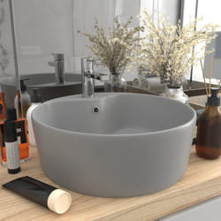 Vidaxl - Lavabo, Lavandino con Troppopieno Grigio Chiaro Opaco 36x13 cm Ceramica 7316