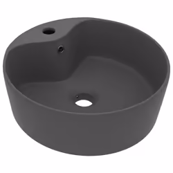 vidaXL Lavandino con Troppopieno Grigio Scuro Opaco 36x13 cm Ceramica - Vista aggiuntiva 2