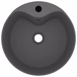 vidaXL Lavandino con Troppopieno Grigio Scuro Opaco 36x13 cm Ceramica - Vista aggiuntiva 3