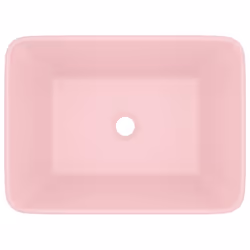 vidaXL Lavandino Luxury Rosa Opaco 41x30x12 cm in Ceramica - Vista aggiuntiva 3