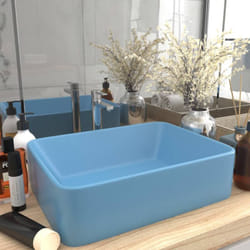 Vidaxl - Lavabo, Lavandino Luxury Azzurro Opaco 41x30x12 cm in Ceramica 9556
