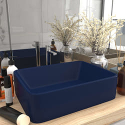 Vidaxl - Lavabo, Lavandino Luxury Blu Scuro Opaco 41x30x12 cm in Ceramica 1338
