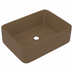 vidaXL Lavandino Luxury Crema Opaco 41x30x12 cm in Ceramica - Vista aggiuntiva 2