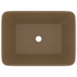 vidaXL Lavandino Luxury Crema Opaco 41x30x12 cm in Ceramica - Vista aggiuntiva 3