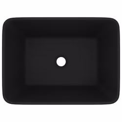 vidaXL Lavandino Luxury Nero Opaco 41x30x12 cm in Ceramica - Vista aggiuntiva 3