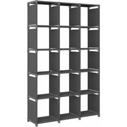 Mensola con Vani a Cubo Aperti in Tessuto scaffale Grigio vari modelli modelli : 15 cubi